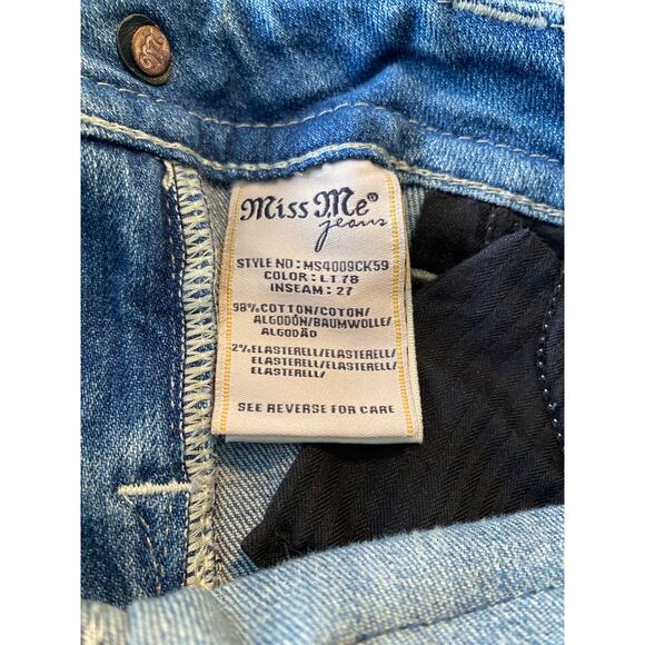 Miss Me Y2K Mid-Rise Cuffed Skinny Jeans Size 25 - Picture 5 of 11